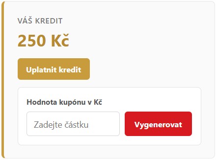 Oblast pro uplatnění kreditu